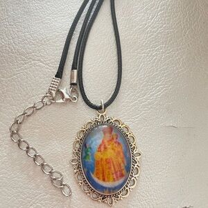 Elegant Silver Pendant Necklace of our lady of zarvanytsia